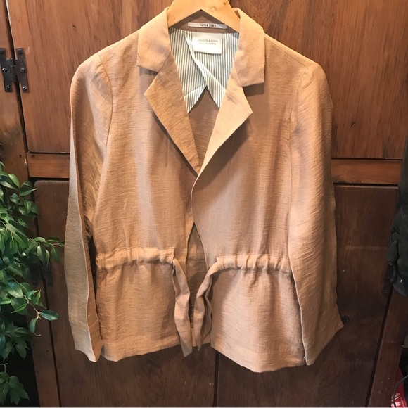Scotch & Soda Beautiful Linen Caramel Coloured Jacket - Size Small 🇳🇱 - Picture 2 of 5
